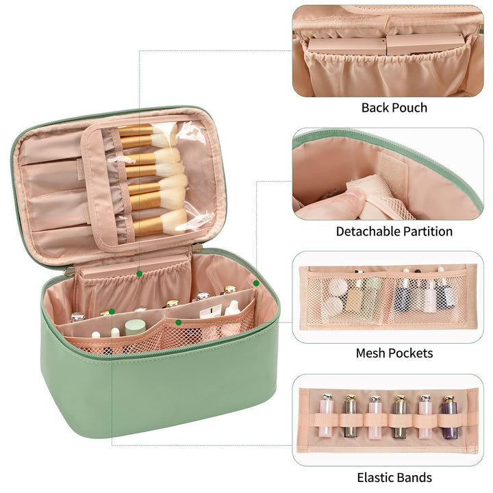 Tragbarer Make-up-Organizer mit Fächern