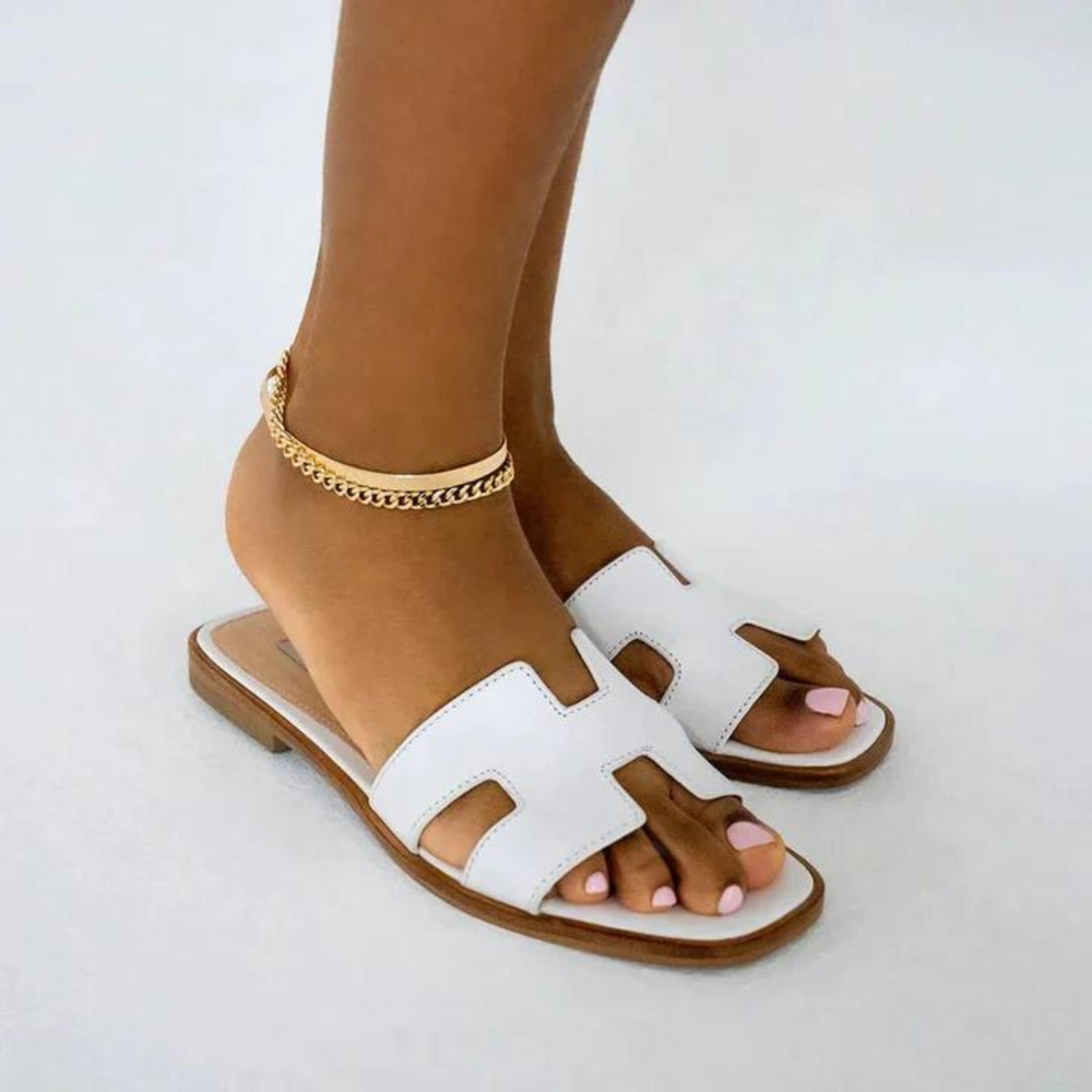 Women's H-Strap Sandals in Vegan Leather - Comfortable and Elegant