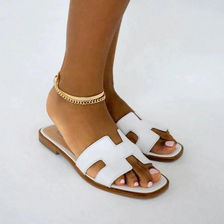 Women's H-Strap Sandals in Vegan Leather - Comfortable and Elegant