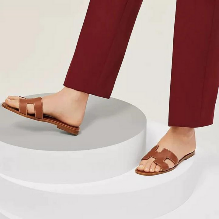 Women's H-Strap Sandals in Vegan Leather - Comfortable and Elegant