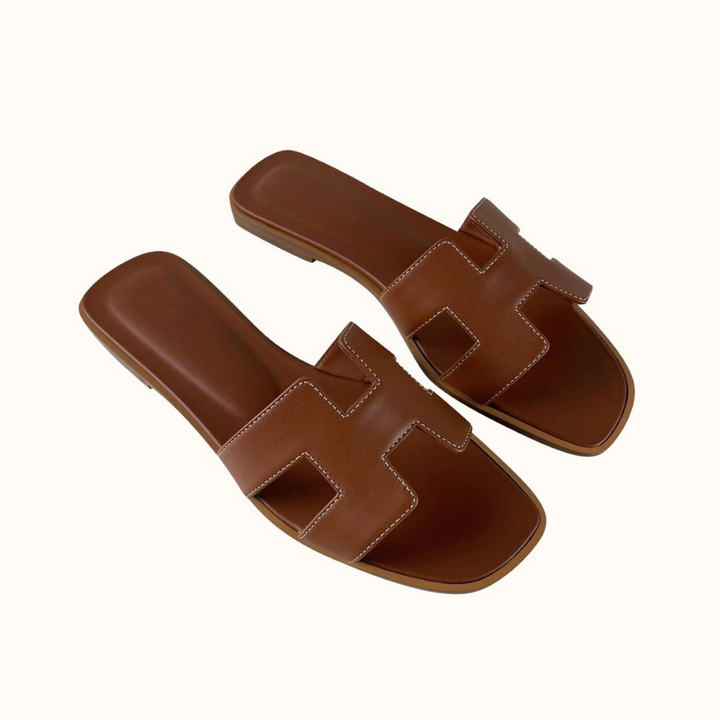 Women's H-Strap Sandals in Vegan Leather - Comfortable and Elegant