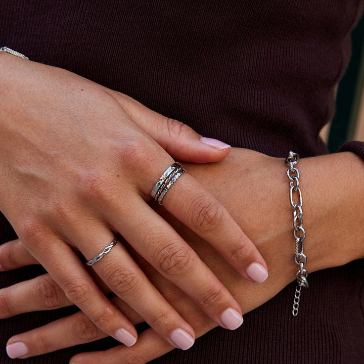 Hella Silver Stacked Ring