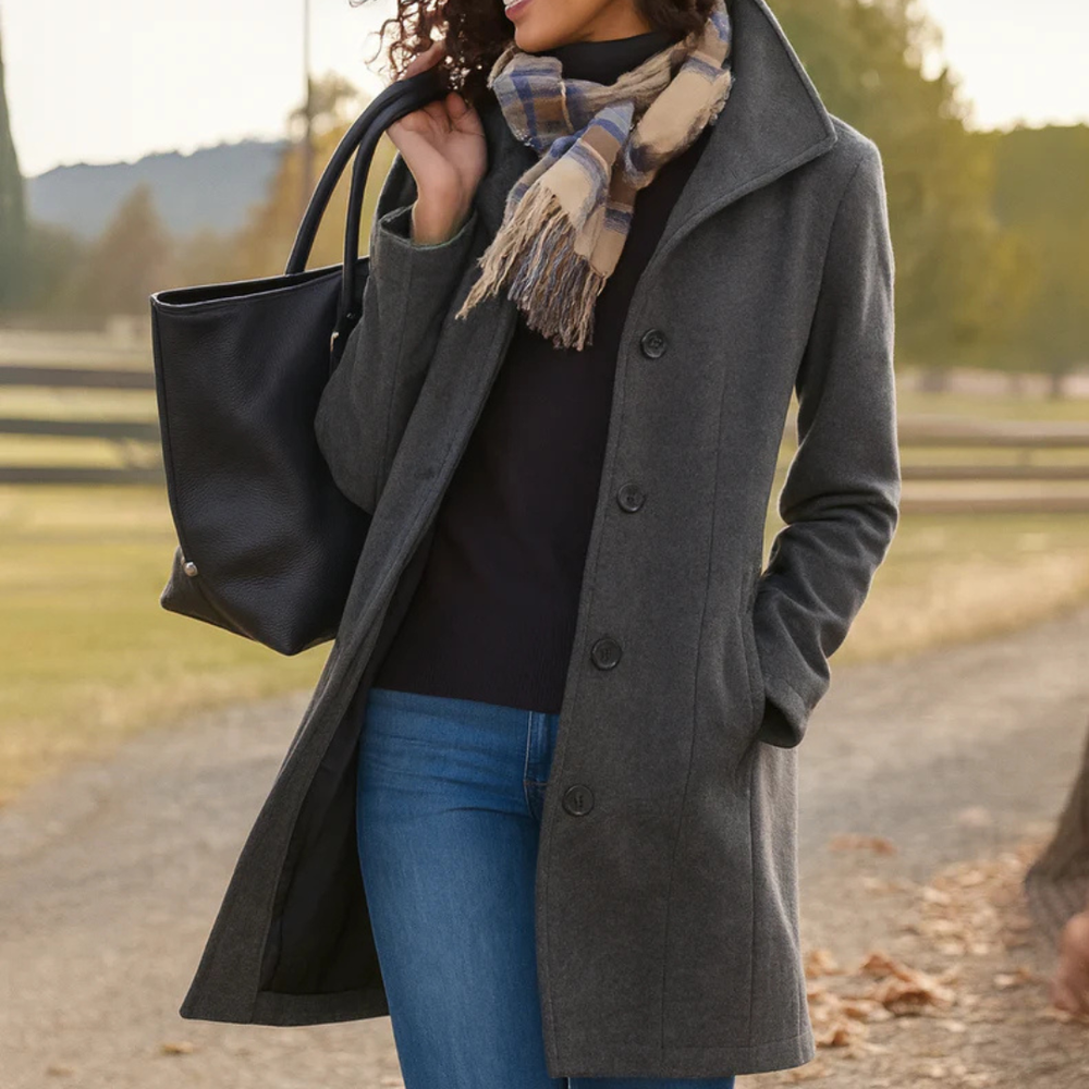 Women's heritage button-front coat