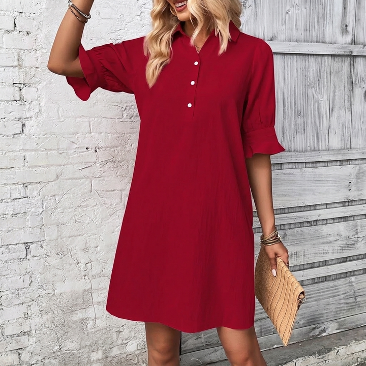 Collared Shirt Dress – Knee Length