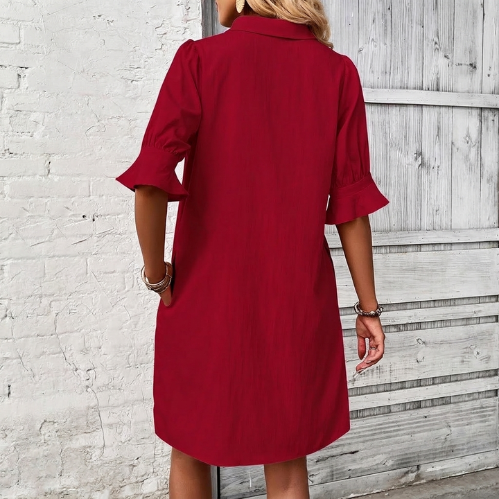 Collared Shirt Dress – Knee Length
