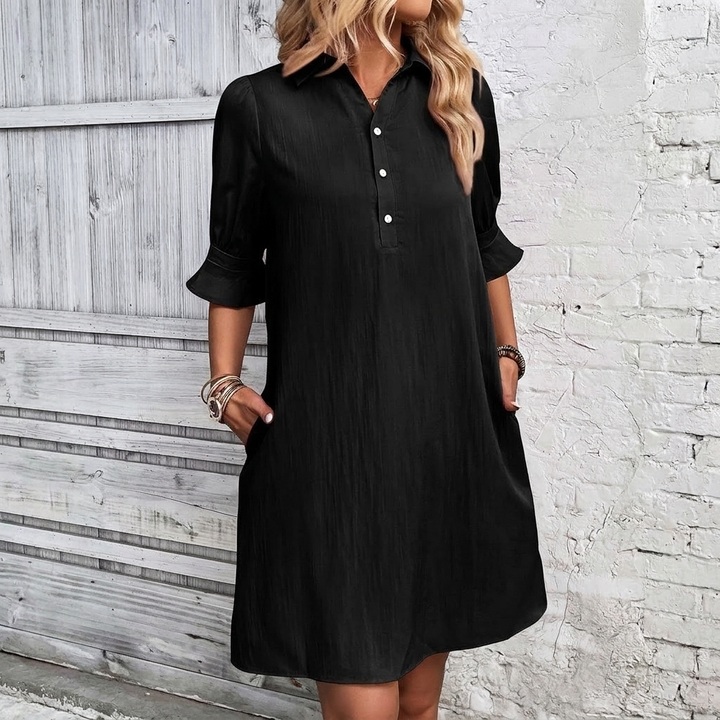 Collared Shirt Dress – Knee Length