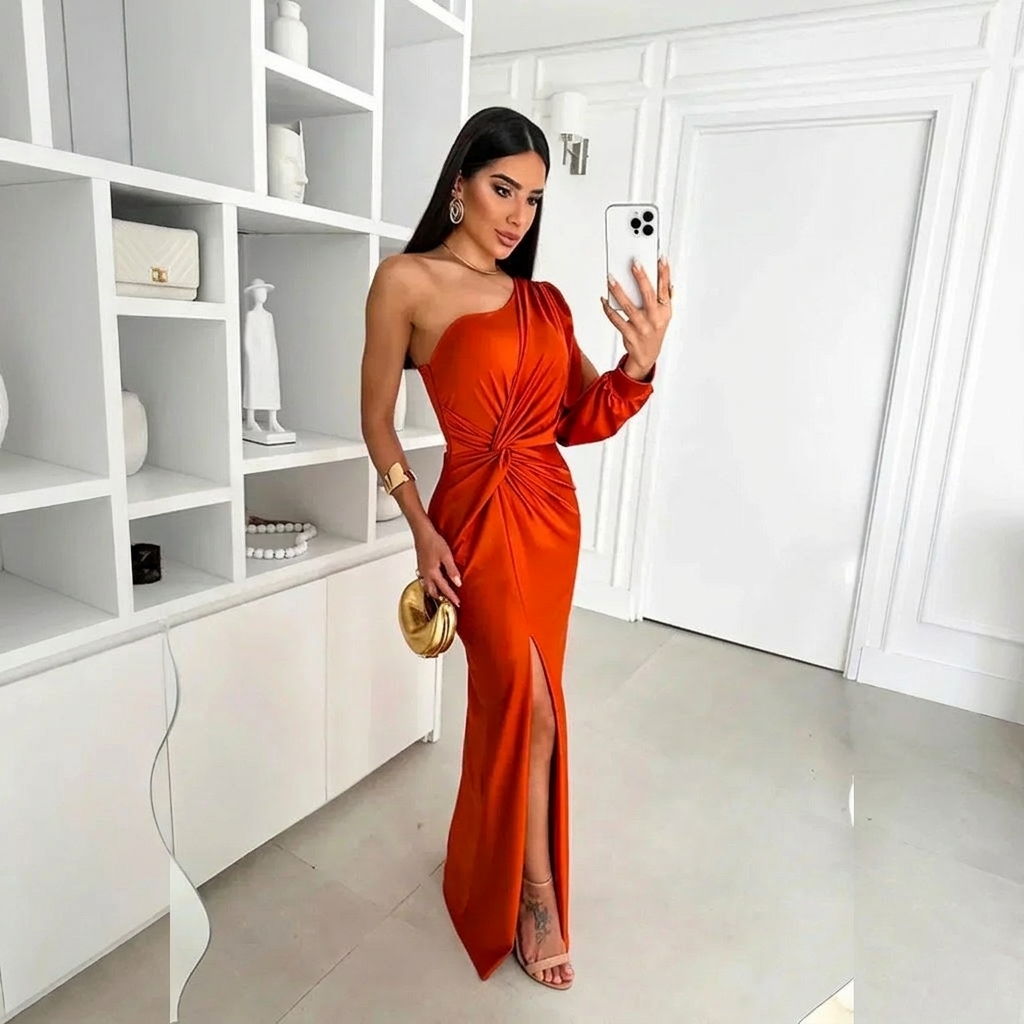 One Shoulder Formal Maxi Dress