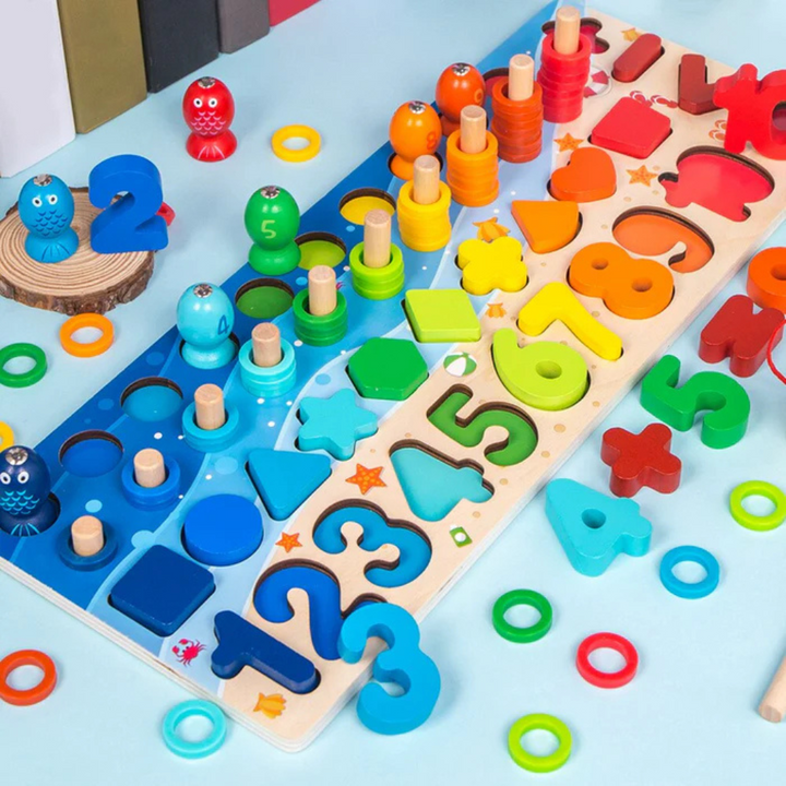 Montessori Holz-Spielbrett | Kompetenzentwicklung für Babys und Kleinkinder