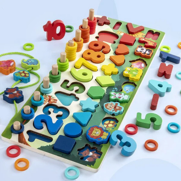 Montessori Holz-Spielbrett | Kompetenzentwicklung für Babys und Kleinkinder