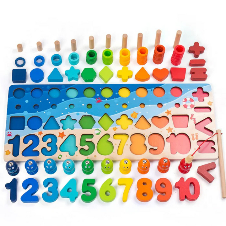 Montessori Holz-Spielbrett | Kompetenzentwicklung für Babys und Kleinkinder