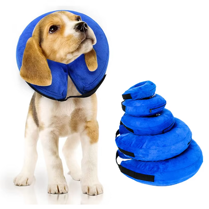 Inflatable Protective Collar for Dogs - Soft, Comfortable Recovery Ring