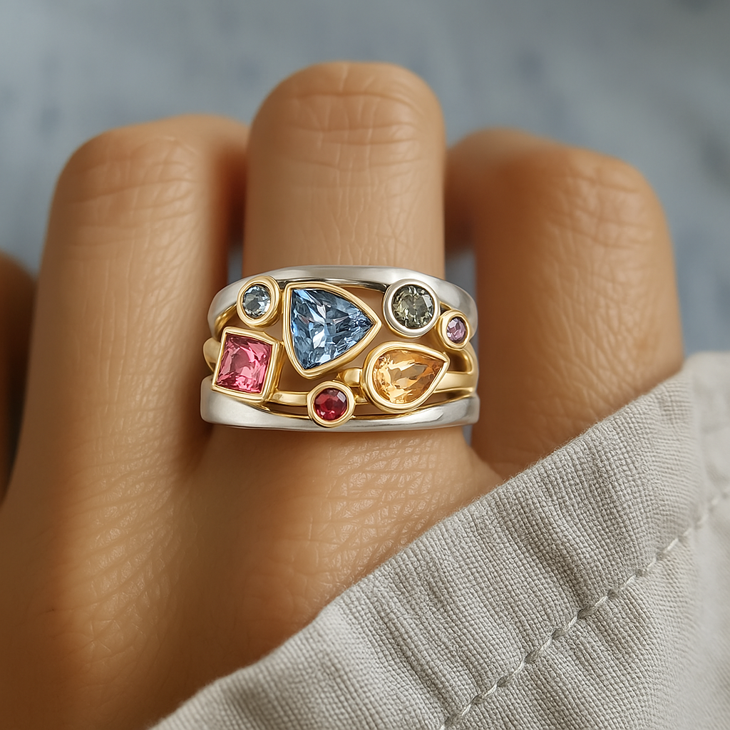Classic Cubic Zirconia Ring with Refined Play of Colour
