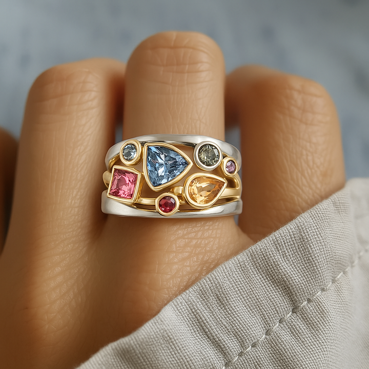 Classic Cubic Zirconia Ring with Refined Play of Colour
