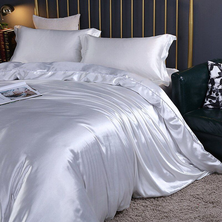 Luxury Silk/Satin Bedding Set (4-Piece) - SilkSleep