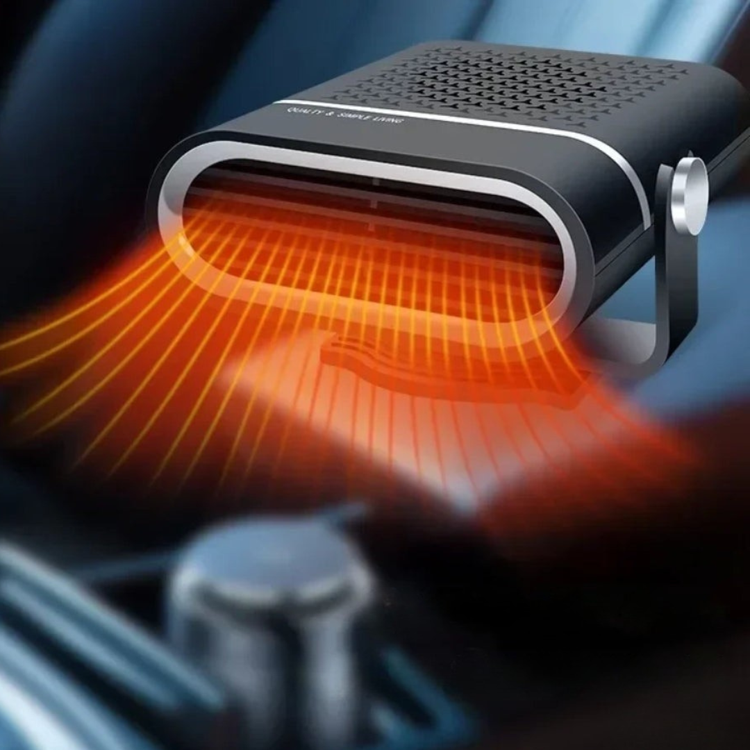 Car Heater and Windscreen Defroster | 12V USB Portable | Black