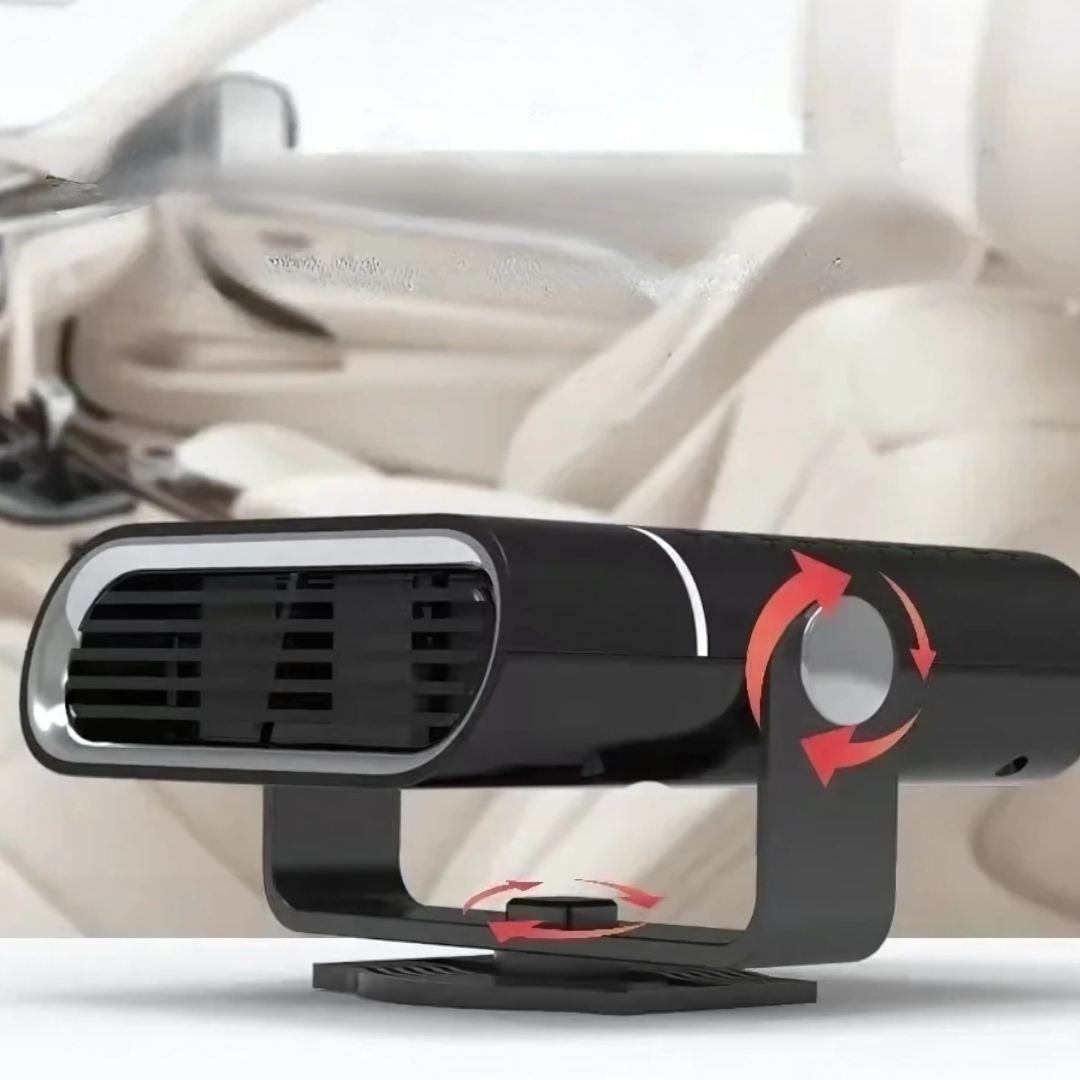 Car Heater and Windscreen Defroster | 12V USB Portable | Black