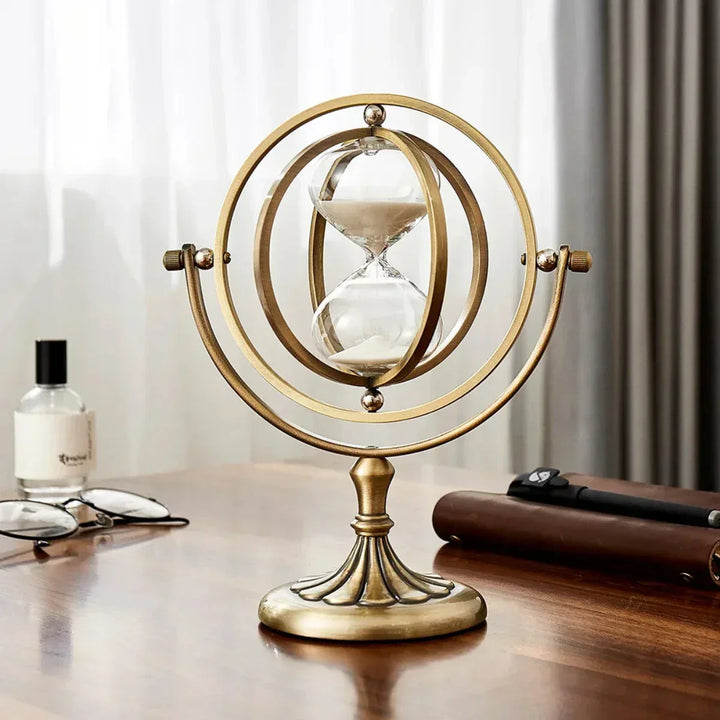 Luxury Hourglass Sand Timer with Elegant Metal Frame