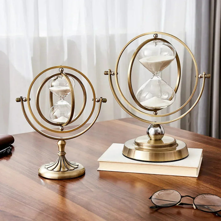 Luxury Hourglass Sand Timer with Elegant Metal Frame