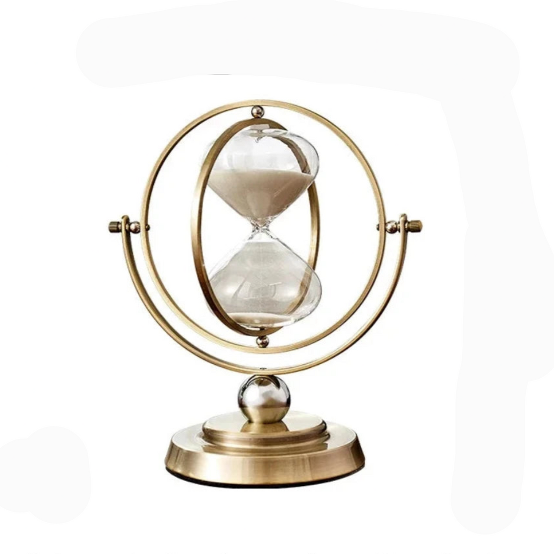 Luxury Hourglass Sand Timer with Elegant Metal Frame