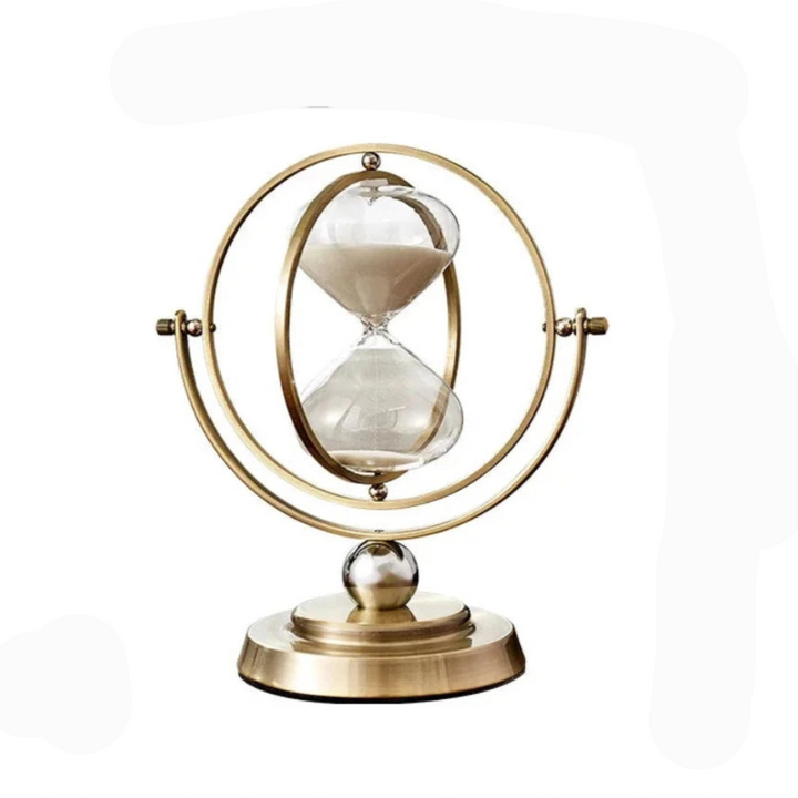 Luxury Hourglass Sand Timer with Elegant Metal Frame