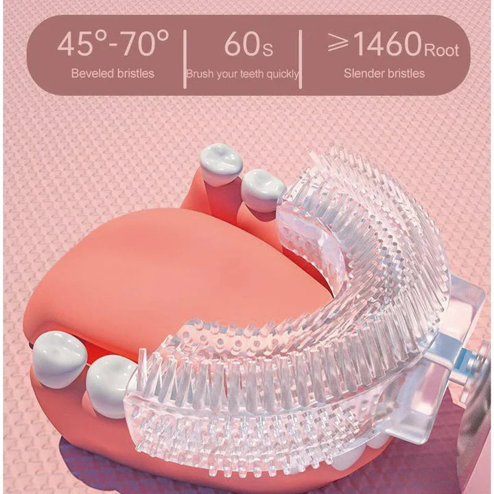 U-Shaped Kids' Sonic Toothbrush with Silicone Mouthpiece