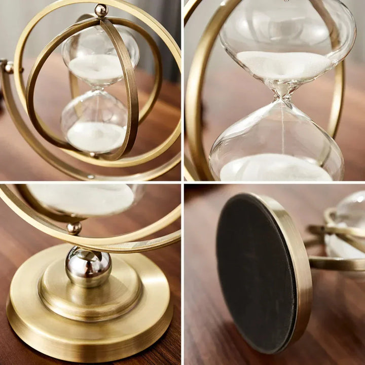 Luxury Hourglass Sand Timer with Elegant Metal Frame