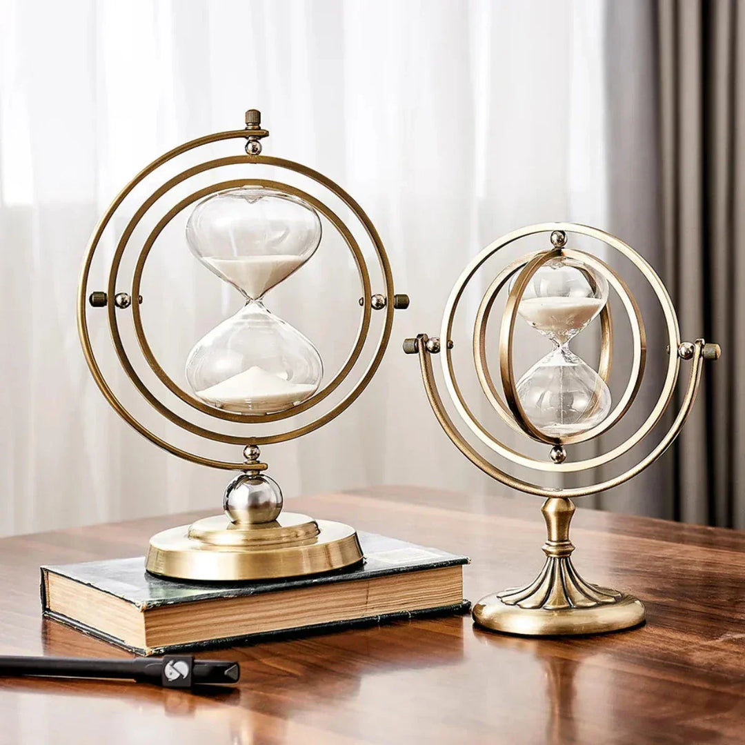Luxury Hourglass Sand Timer with Elegant Metal Frame