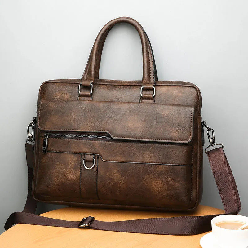Elegant Leather Shoulder Bag for Men