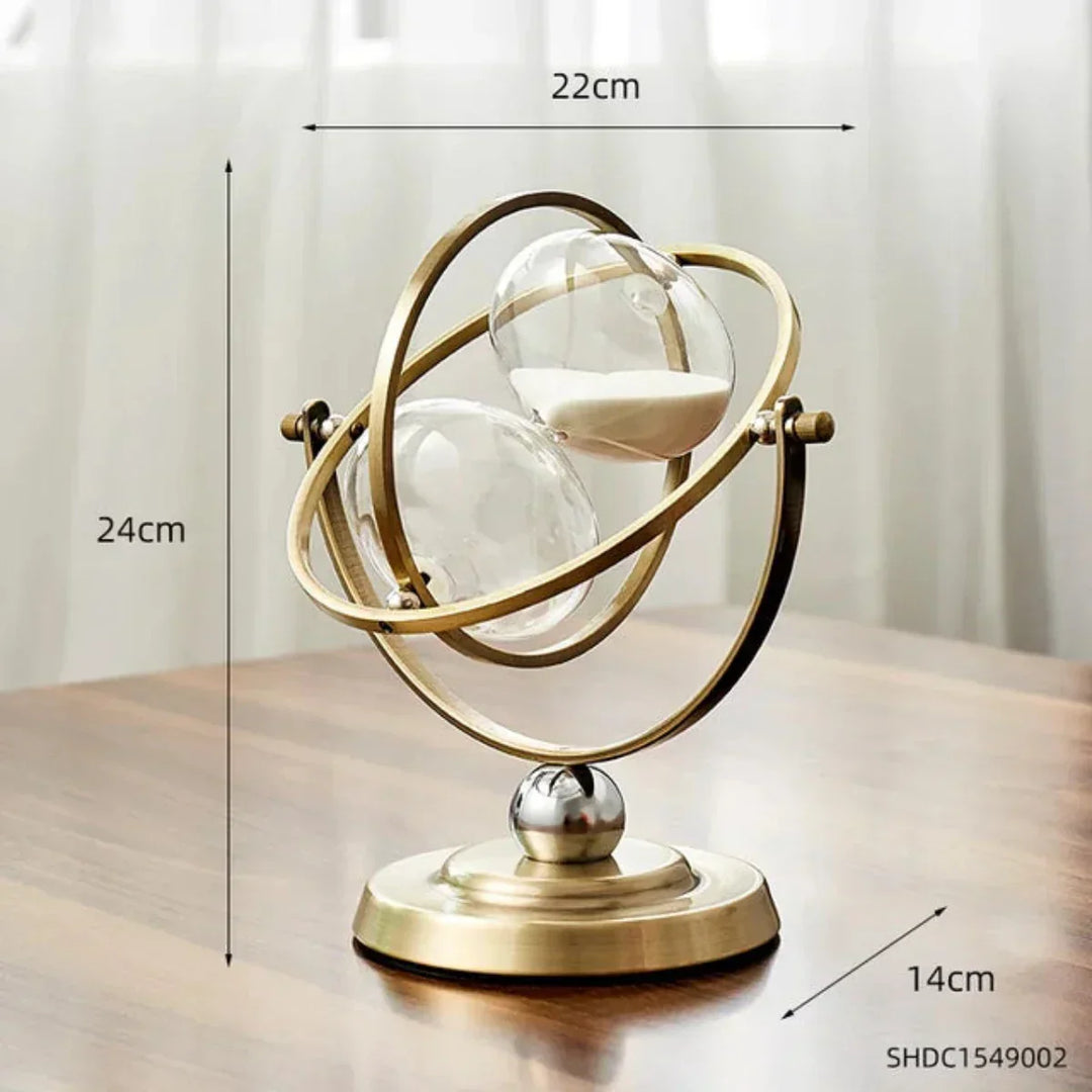 Luxury Hourglass Sand Timer with Elegant Metal Frame