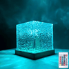Wave Cube LED Table Lamp with Flowing Coloured Light Waves