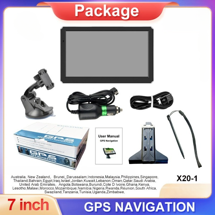 7" GPS Navigation System for Cars and Trucks with Real-Time Traffic
