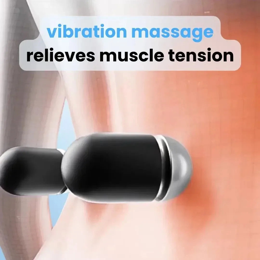 Rückenmassagegerät mit Wärme und Vibration, Lendenstütze bei Ischias, Rückenschmerzen und Haltungskorrektur – 3-in-1 Heimtherapie