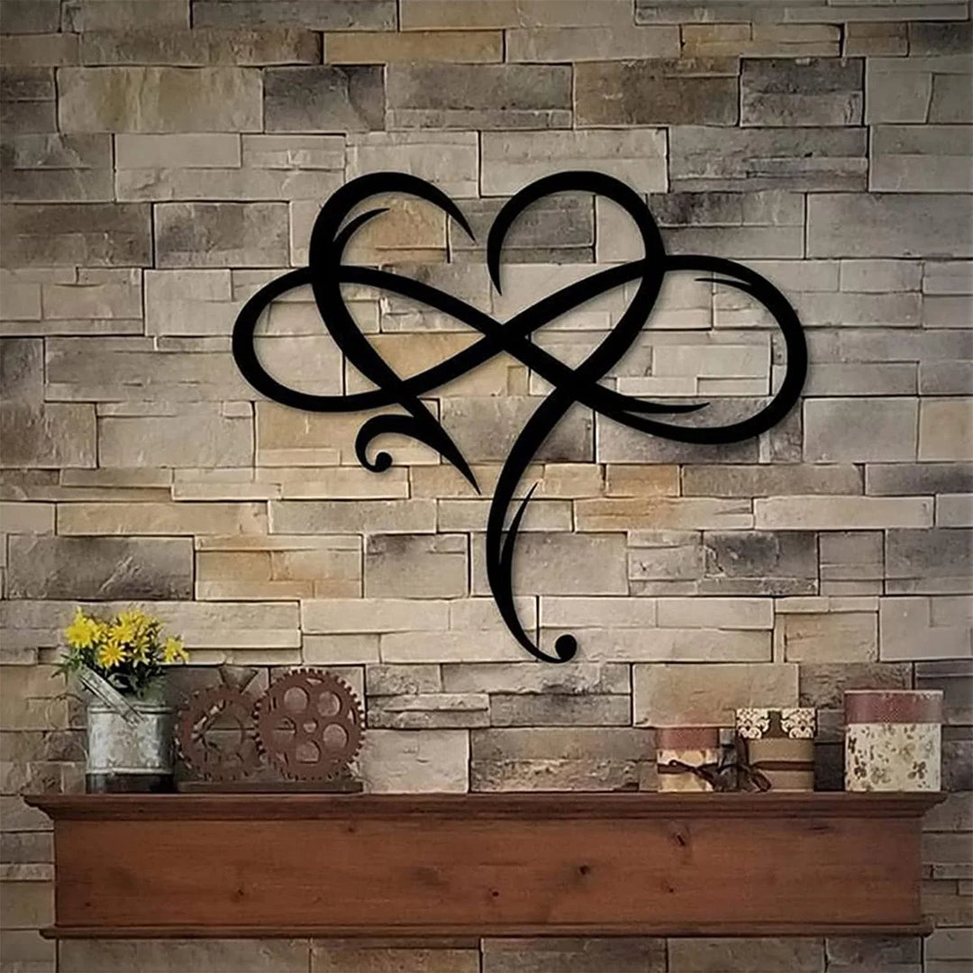 LoveBound - Elegant Heart and Infinity Symbol Wall Decoration