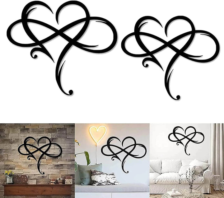 LoveBound - Elegante Wanddekoration in Herz- und Unendlichkeitssymbol-Form