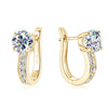 Gold moissanite earrings