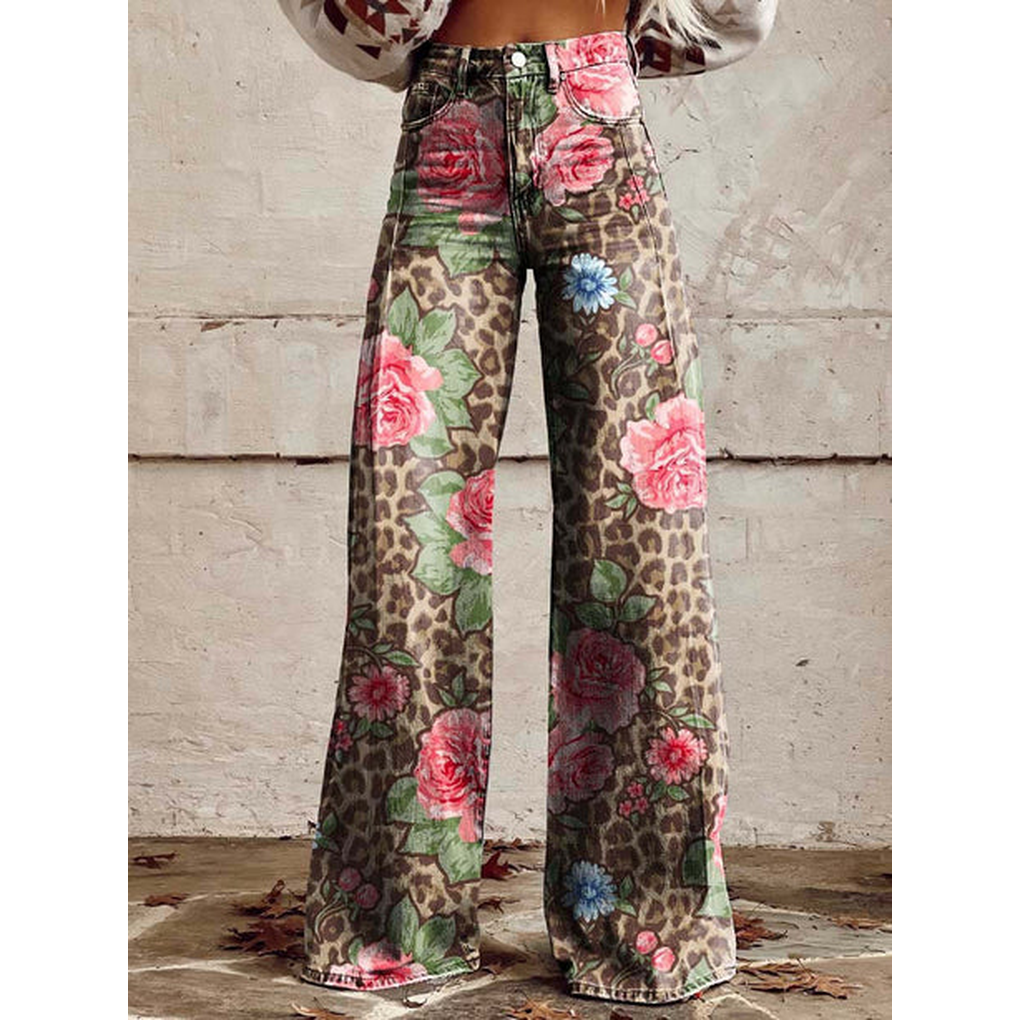Women’s Long Pants – Ritan Floral & Solid Prints