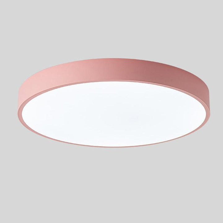 Nordic Macaron Round Wooden Ceiling Lamp