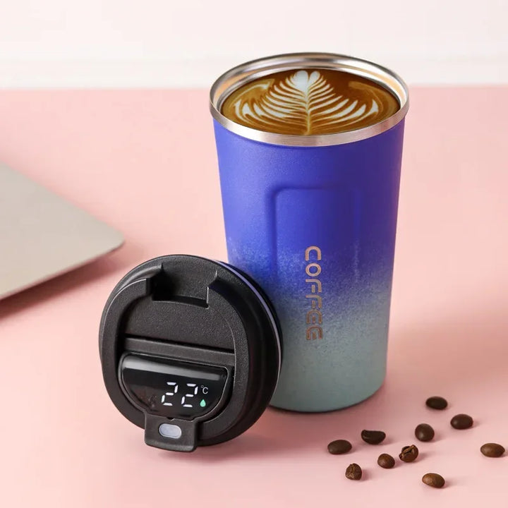 Stainless Steel Thermal Mug with Smart Temperature Display – TempMate