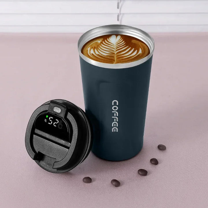 Stainless Steel Thermal Mug with Smart Temperature Display – TempMate