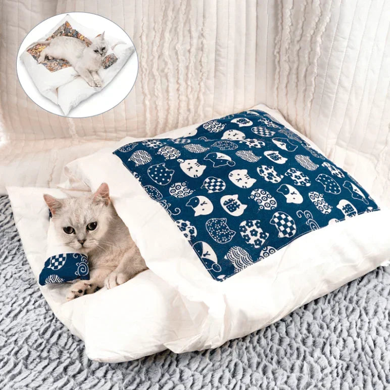Winter Sleeping Bag for Cats – SnugKitty Frost Magic