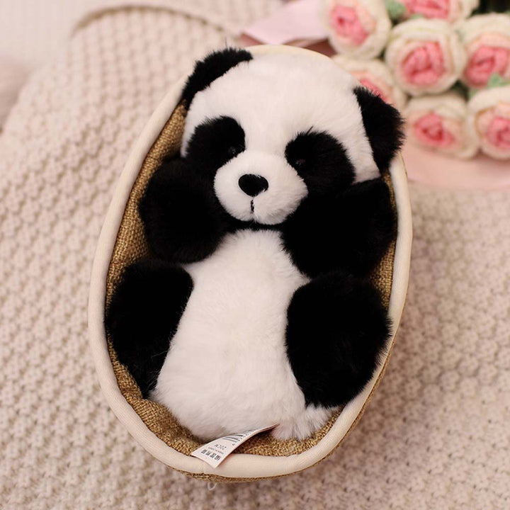 Plush Panda with Removable Basket – Soft Filling & Decorative – 20 cm