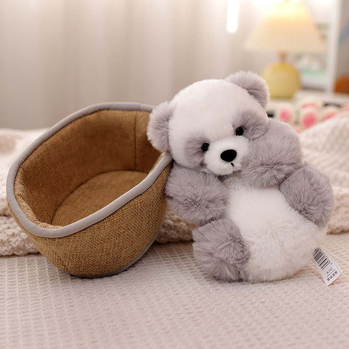 Plush Panda with Removable Basket – Soft Filling & Decorative – 20 cm