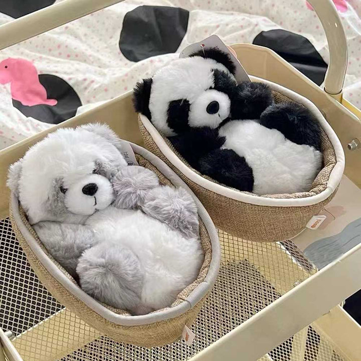 Plush Panda with Removable Basket – Soft Filling & Decorative – 20 cm
