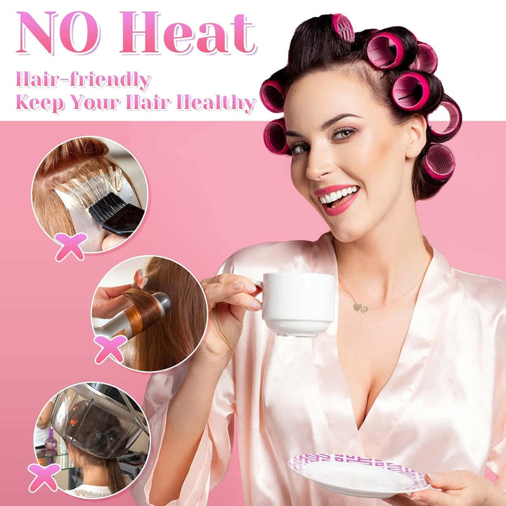 Self-Adhesive Hair Roller Set – Multicoloured Rollers