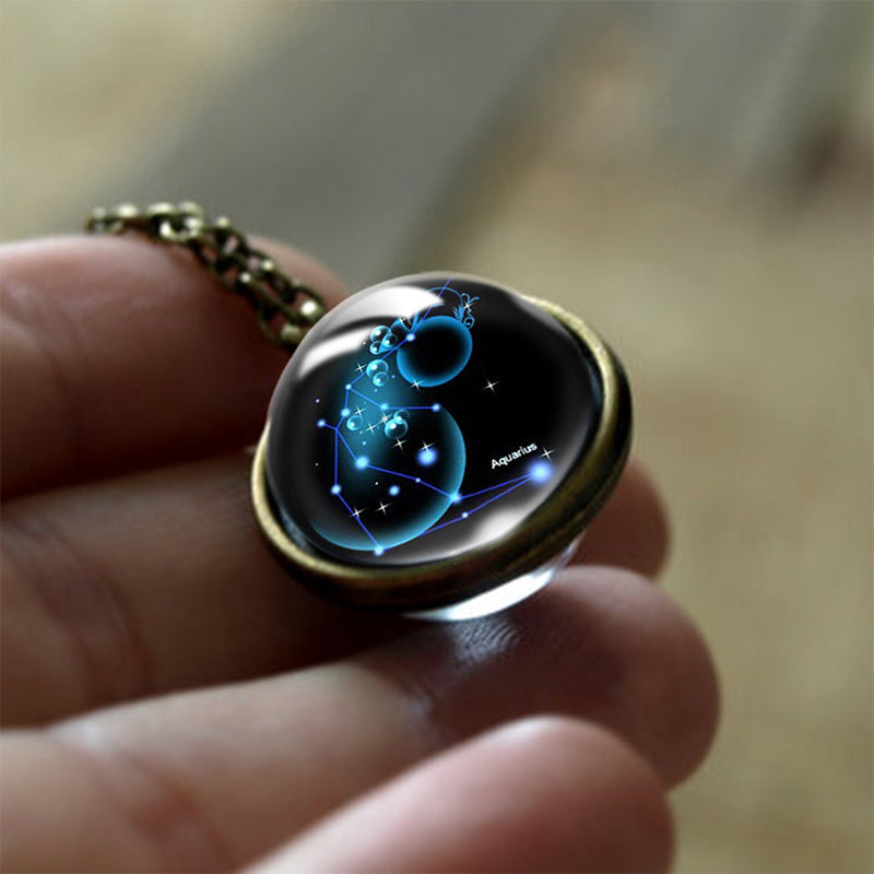 Glass Pendant of the 12 Zodiac Signs Protection – Sofia