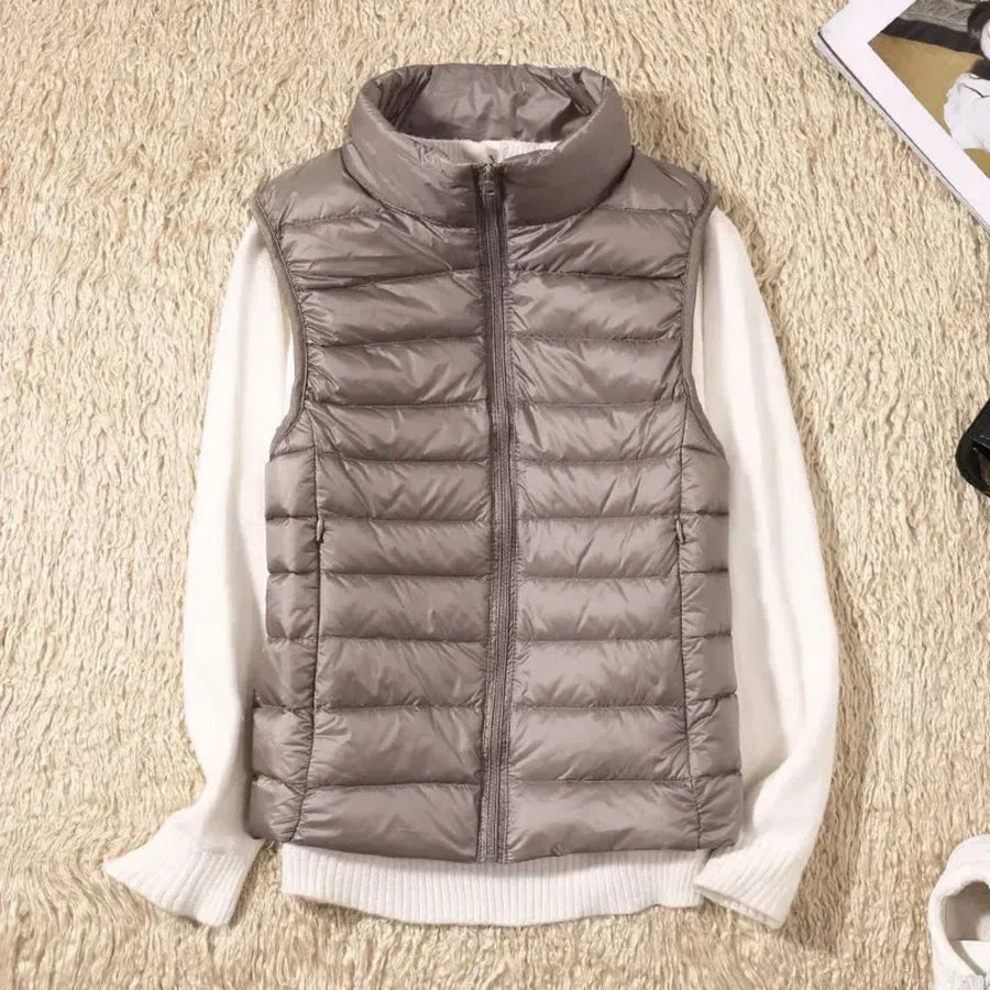Wind-resistant Women's Bodywarmer with Zipper