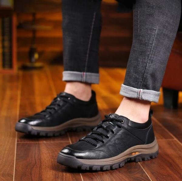 Men's Orthopaedic Leather Shoes, Comfortable and Waterproof