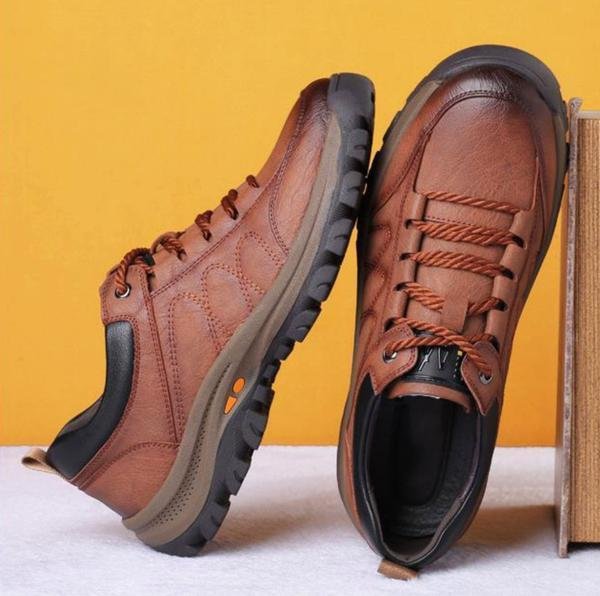 Men's Orthopaedic Leather Shoes, Comfortable and Waterproof