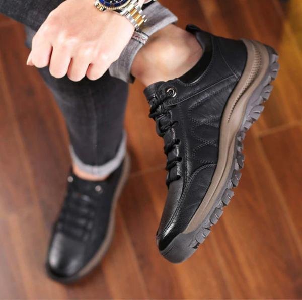 Men's Orthopaedic Leather Shoes, Comfortable and Waterproof