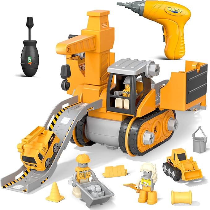 LittleBuilder Play Set - Truck, Excavator & Crane